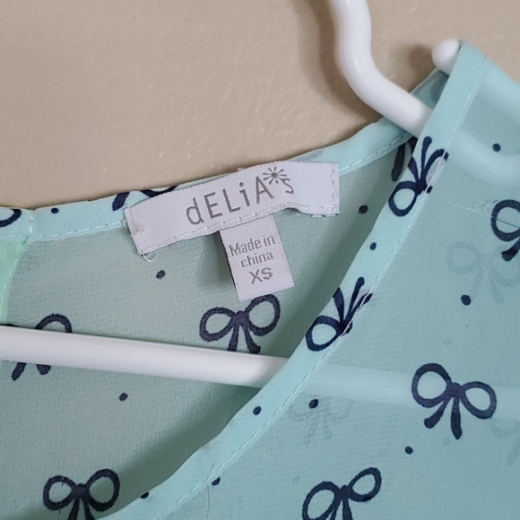 Sheer blouse with bows size XS - Picture 2 of 5